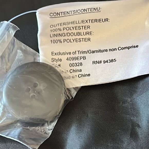 Novelti Black A Line Water Repellent Lined‎ Jacket Size 14P - Picture 12 of 12